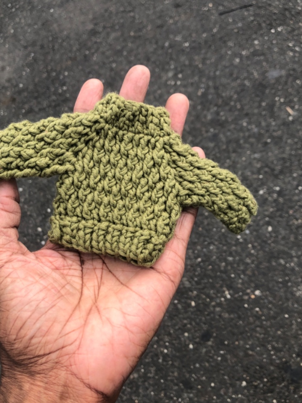 Mini Crochet Alpine Sweater Ornament, Gift Tag, Gift Topper, 3" x 4"